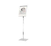 Support pour affiches de signalisation,présentoirs de sol A3, hauteur réglable de 93 à 155 cm, support de sol pour panneau de signalisation sur piédestal robuste, sol debout, vue horizontale verticale