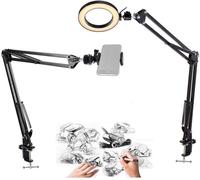 Support Pour Anneau Lumineux De Téléphone Portable, Ring Light De 20Cm Avec Bras Articulé Pour Iphone Samsung, Pâtisserie, Artisanat, Dessin, Cours En Ligne, Enregistrement Vidéo[YIN4186591]