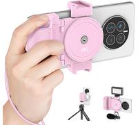 Support Pour Appareil Photo Rose Pour Smartphone Avec Deux Supports De Griffe Froide Et Télécommande Sans Fil Amovible Compatible Avec Iphone 15 14 13 12 11 Xs X Xr Galaxy Mate And[YIN4184404]