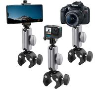 Support pour Appareil Photo, Super Pince, Support de Barre Compatible avec Gopro Hero 13 Hero 12 Hero 11 Hero 10 Hero 9 8 7 6 5, Insta 360, Phon, Canon Nikon DSLR etc.