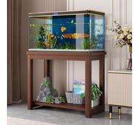 Support Pour Aquarium À Deux Niveaux En Bois Massif, Base D'aquarium À Deux Niveaux De Rangement, Idéal Pour Aménager Un Aquarium Dans Un Salon Ou Un Bureau(Style A,47.2x19.7in)