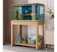 Support Pour Aquarium À Deux Niveaux En Bois Massif, Base D'aquarium À Deux Niveaux De Rangement, Idéal Pour Aménager Un Aquarium Dans Un Salon Ou Un Bureau(Style B,27.6x17.7in)