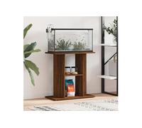 Support pour Aquarium, Armoire pour Aquarium à 3 Niveaux, Meuble de Base pour Aquarium avec Rangement Maison, Chêne Marron Bois d'Ingénierie