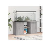 Support pour Aquarium, Armoire pour Aquarium avec Compartiments et Etagères, Meuble de Base pour Aquarium avec Rangement, Sonoma Gris Bois