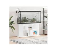 vidaXL Support pour Aquarium, Armoire pour Aquarium avec Rangement, Meuble de Base pour Aquarium, Décoration d'Intérieur, Blanc Brillant Bois d'Ingénierie
