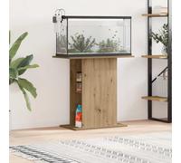 vidaXL Meuble pour aquarium Armoire 833639 – Blanc, Bois d’ingénierie, 60,5×36×72,5 cm