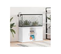Support pour aquarium blanc 101x41x58 cm bois d ingénierie
