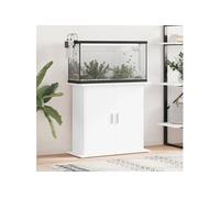 Support pour aquarium blanc 81x36x73 cm bois d ingénierie