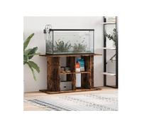 Support pour aquarium chêne fumé 100x40x60 cm bois d ingénierie
