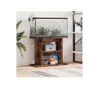 Support pour aquarium chêne fumé 80x35x60 cm bois d ingénierie