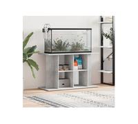 Support pour aquarium gris béton 100x40x60 cm bois d ingénierie