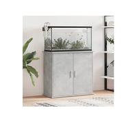 Support pour aquarium gris béton 81x36x73 cm bois d ingénierie
