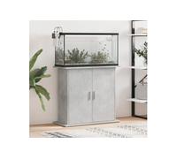 Support pour aquarium gris béton 81x36x73 cm bois d ingénierie