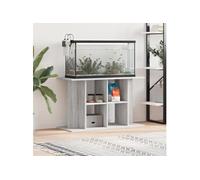 Support pour aquarium sonoma gris 100x40x60cm bois d'ingénierie 833589