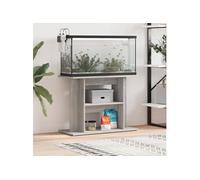 Support pour aquarium sonoma gris 80x35x60 cm bois d ingénierie