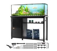 Support pour Aquarium-VEVOR-Charge 284 kg-132x50x82 cm-Acier et MDF-Reptiles-Armoire de Rangement-Prise Électrique Intégrée