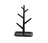 Support pour arbre, Présentoir à bijoux détachable en forme d'arbre, multicolore, 13 x 10 21 cm, for boucles d'oreilles, bracelets et bagues(Black)