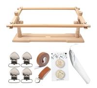 Support pour arc de broderie - Support rotatif au point de , en bois | Support d'arc réglable mains libres pour la couture avec point d'aiguille projet d'artisanat de bricolage