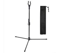 Support pour arc, flèche et arc, robuste et léger, transportable avec sac de rangement, hauteur réglable 48 x 38 cm, convient pour la chasse et l'exercice en plein air (noir)