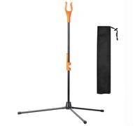 Support pour arc, flèche et arc, robuste et léger, transportable avec sac de rangement, hauteur réglable 48 x 38 cm, convient pour la chasse et l'exercice en plein air (orange)