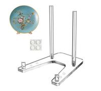 Support pour Assiette | Supports pour Cadres Photo en Acrylique | Porte Cadre Adjustable Clair pour Tableau Album Carte Postale Étagère Bureau Téléphone Art