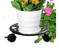 Support pour avec n | Plateau de pot de fleurs en métal - Roulette de robuste | Soucoupe mobile pour pot de fleurs avec bac d'égouttement et soucoupe pour le déménagement intérieur