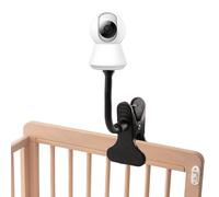 Support pour Babyphone, Support de Moniteur Flexible Support de Caméra Bébé Universel avec Connexion à Vis 1/4, Support de Serrage Sécurité sans Perçage pour Bébé Support Camera Vidéo (Noir)