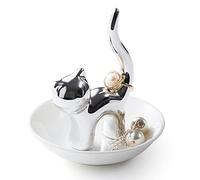 Support pour bague en forme de chat - Cadeau d'anniversaire pour femme - Cadeau amusant sur le thème du chat - Pour filles et femmes - Pour demoiselle d'honneur, mariage, Saint-Valentin, Noël