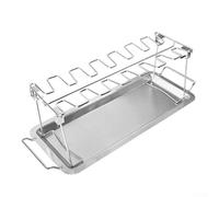 Support pour baguettes de poulet en acier inoxydable avec mécanisme de pliage pour barbecue, grill, cuisine en plein air et nettoyage pratique après cuisson