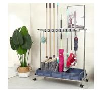 Support pour balai et vadrouille, support pour balai et balai avec roues, support de balai en acier inoxydable, organisateur pour produits de nettoyage, station de rangement pour outils de garage (m
