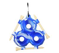 Support pour balles de golf, housse en silicone souple pour 3 balles, accessoire de golf portable, porte-balles de golf pour les golfeurs et les amateurs de golf, Camouflage blanc et bleu, Voir