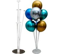 Support pour ballons, plastique transparent, 70 cm, avec 7 paniers et base stable