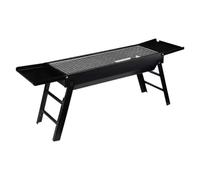 Support pour barbecue - 34,65 x 8,66 x 12,2 pouces, grille à charbon, cuisinière pliante, grille extérieure avec plateaux latéraux | pour jardins en plein air, camping, cuisine, pique-nique, voyage