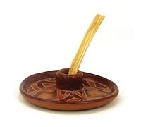Support pour Baton Palo Santo Cuenco - Comprend 1 Palo Santo Baton - Fabriqué artisanalement en Terre Cuite - Support idéal pour Les Bois de Bois Sacre