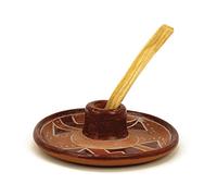Support pour Baton Palo Santo Mochica - Comprend 1 Palo Santo Baton - Fabriqué artisanalement en Terre Cuite - Support idéal pour Les Bois de Bois Sacre