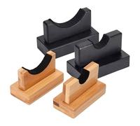 Support Pour Battes De Baseball - Support Pour Battes De Baseball Marron En Deux Pièces, Supports Stable Pour Batte De Baseballs, Doublure Intérieure Douce De Protection, Base Compacte Pour Équipement