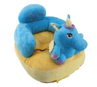 Support Pour Bébé Assis, Siège De Soutien Pour Bébé, Canapé En Peluche Douce, Confortable, Forme D'animal Mignon, Empêche le Glissement, Réglable Pour Apprendre à Bébé(Cheval bleu)