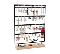 Support pour bijoux Boucles d'oreilles porteuses 5 couches Organisateur de bijoux Affichage des boucles d'oreilles Tree avec support de base en bois suspendu en boucles d'oreilles. Présentoir pour bij