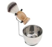 Support pour blaireau de rasage, Porte-rasoir Support de brosse de rasoir for hommes pratiques, porte-brosse de rasage en acier inoxydable for barbe masculine, support de mode for savon, crème, tasse,