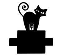 Support pour Bobine Anti-Mouches - Brûleur d'Encens Portable en Forme de Chat en Fer | Accessoire Contre Les Mouches pour Jardin Balcon Terrasse Bord De Piscine Camping Plage Véranda