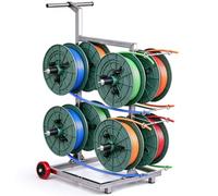 Support pour bobines de fil, distributeur à plusieurs bobines | Support de déroulement à 4/6/8 bobines avec roulement, pour applications électriques,Green 8 reels,46x44x95cm