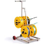 Support pour bobines de fil, distributeur à plusieurs bobines | Support de déroulement à 4/6/8 bobines avec roulement, pour applications électriques,Yellow 4 reels,46x44x95cm