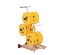 Support pour Bobines de Fil Et Câbles,dévidoir Portatif pour Bobines de Fil Et Câbles,Enrouleur de Bobines de Câble Multi-Axes avec roulettes,dévidoir Multi-bobines de Fil/câble,pour L'électricité