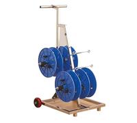 Support pour Bobines de Fil Et Câbles,dévidoir Portatif pour Bobines de Fil Et Câbles,Enrouleur de Bobines de Câble Multi-Axes avec roulettes,dévidoir Multi-bobines de Fil/câble,pour L'électricité