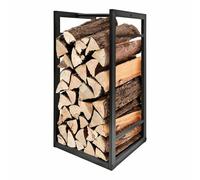 Support pour bois de chauffage EDM 85766 Noir Métal 33 x 33 x 68 cm
