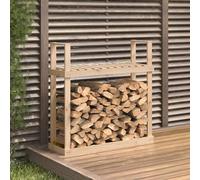 Support pour Bois de Chauffage Étagère Porte-bûches Gris Bois de Pin vidaXL