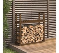 Support pour Bois de Chauffage Étagère Porte-bûches Gris Bois de Pin vidaXL