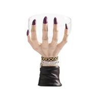 Support pour bol à goûter avec mains de sorcière d'Halloween - Plat à | Matériau en résine avec un poids de 250 g et un bol transparent conçu pour les fêtes d'Halloween, les dîners à thème et les
