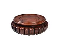 Support pour Bonsaï Base ronde en bois de rose sculpté style chinois, for vase, service à thé, présentoir artisanal(Grand)