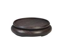Support pour Bonsaï Piédestal rond en bois minimaliste for vase, pierres étranges, théières, base de décoration artisanale(Petit)